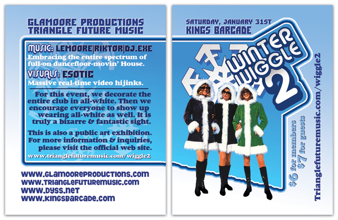 Flyer for Winter Wiggle 2 dance party